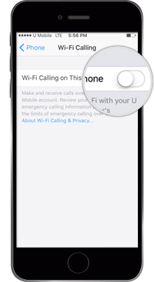 WiFi call u mobile iphone setting