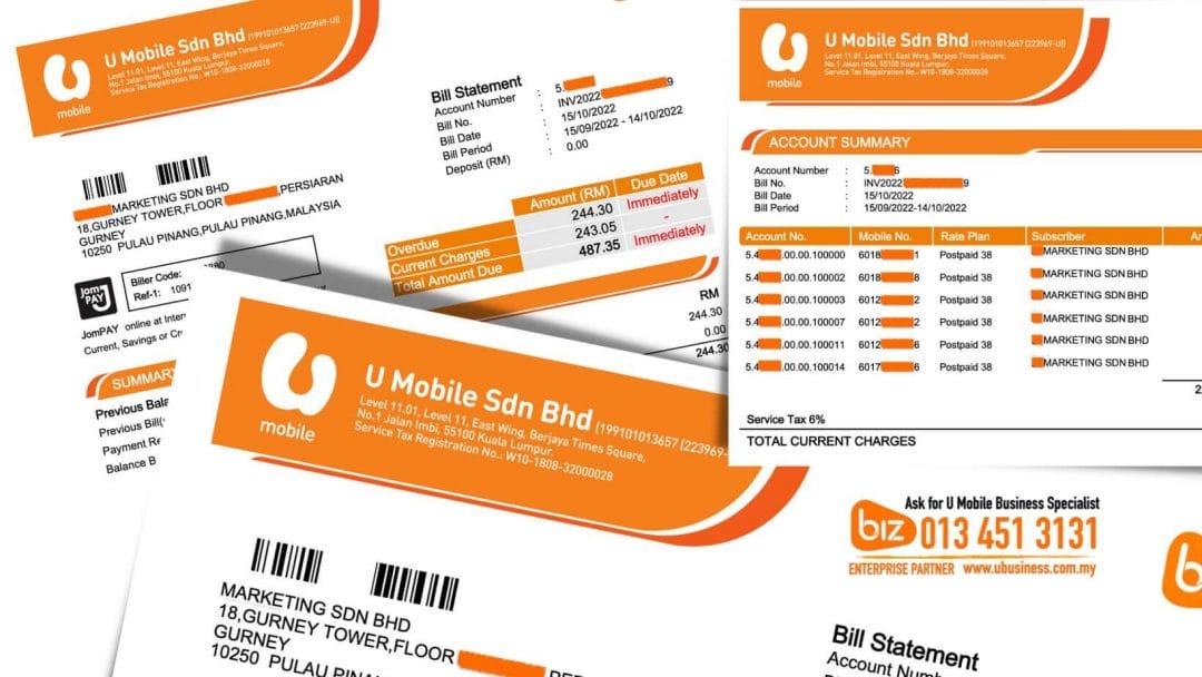 mobile postpaid register under company name